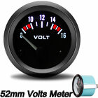2'' 52mm 12V Car Marine LED Electrical Voltmeter Voltage Meter Gauge 8-16V Volt