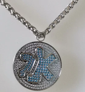 Factory Directly Stainless Steel FULL Inlay Color Zircons Round Necklace Pendant - Picture 1 of 12