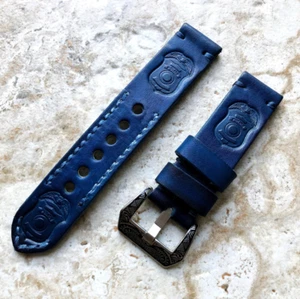 Correa de banda hecha a mano con insignia de policía en relieve para Google Pixel Watch 3 45 mm -A22 - Imagen 1 de 8