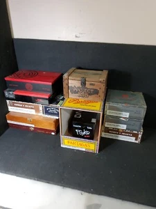 Empty Cigar Box - Lot Of 12,  "Traditional" Wooden Boxes, Empty See Description - Picture 1 of 11