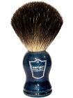 Parker Safety Razor 100 Black Badger Shaving Brush - Blue Wood Handle  Stand