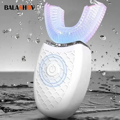 BRANDED Wireless Charging U-Shaped Adult Electric Toothbrush Ultrasonic Toothbrush 360 D