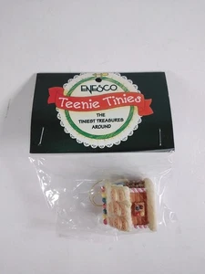 Vintage Enesco Teenie Tinies Christmas Gingerbread House Mini Hanging Ornament - Picture 1 of 4