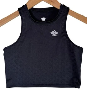 Rabbit Running Crop Hop Kaninchen Strick Singlet Tanktop schwarz Damengröße Small - Bild 1 von 8