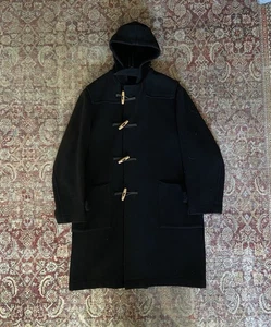 Vintage McGregor Long Pea Coat Size 40 Medium Hooded Wool Made In USA - Picture 1 of 5