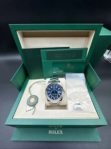2025 Rolex Sky-Dweller 336934 42mm BLUE Dial Oyster Bracelet Box Papers UNWORN - Picture 1 of 9