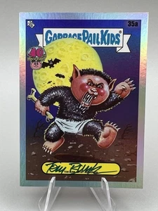 2025 GPK Worst Of GARBAGE PAIL KIDS 40th Anniv #35a EERIE ERIC - AUTO TOM BUNK - Picture 1 of 2