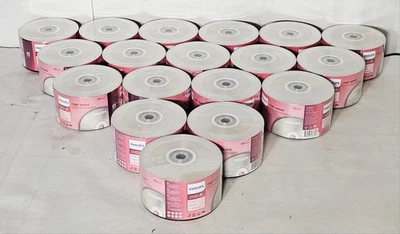 ***(Lote de 18) 900 PHILIPS en blanco 16X DVD-R DVDR logotipo de marca 4,7 GB disco multimedia  Foto 1 de 3