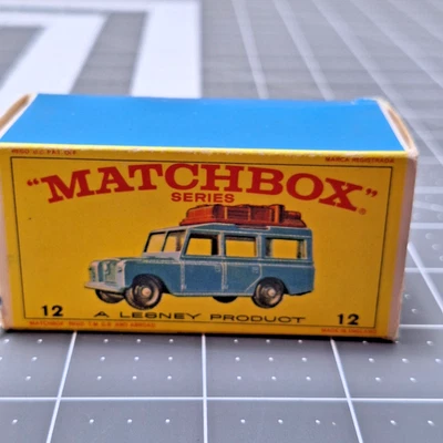 MATCHBOX REG. WHEEL #12 Safari Land Rover BOX ONLY No Vehicle Shipped Flat - Image 1 of 4