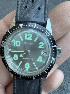 Vintage Crosby French Skin Diver Watch Runs! - Picture 1 of 10