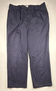Pantalones Dockers Classic Fit Caqui Para Hombre 38x30 Azul Marino Plisado Frontal Mezcla de Algodón - Imagen 1 de 8