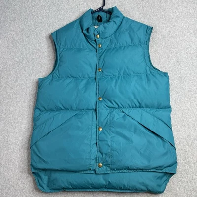 Vintage L.L. Chaleco acolchado Bean Down Freeport Maine EE. UU. verde azulado para hombre ¡LEER!! Foto 1 de 4