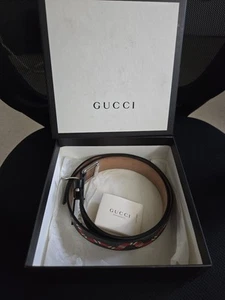 Authentic King Snake Black Gucci Belt Size 80•32 - Picture 1 of 10