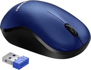 TECKNET Wireless Mouse for Laptop, 2.4GHz USB Mini Computer Mice, 1200 Blue  - Picture 1 of 7