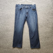 Mott And Bow Jeans Mens 40X32 Blue Straight Leg Medium Washed Stretch Zip Fly