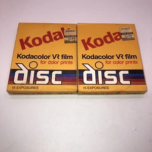 Lot of 2 VTG Kodak Kodacolor VR Film Disc 15 Exposure Packs EXPIRED 1988 ISO 200 - Picture 1 of 4