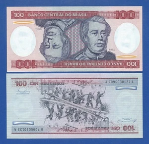 BRASIL // BRAZIL -- 100 CRUZEIROS ND ( 1984 ) -- UNC -- SIGNATURE 21 - PICK 198b - Imagen 1 de 1