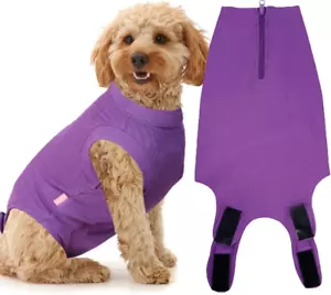 Dog Surgery Recovery Suit for Female Spay,Puppy Surgical Recovery Zip up Suit,An - Picture 1 of 12