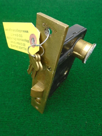 CORBIN 1349 1/2 PUSH BUTTON ENTRY MORTISE LOCK wCYLINDER KEY - REBUILT (19328) Cover