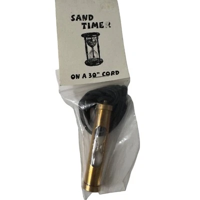 Mini Sand Timer Necklace On 30" Cord Time Management Procrastinators & Speakers - Image 1 of 4