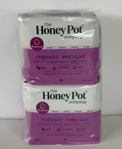 Honey Pot Company 40Ct Organic Herbal-Infused Menstrual Pads w/ Wings Lot of 2 - Picture 1 of 5