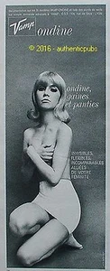 PUBLICITE VAMP ONDINE GAINE PANTIE LINGERIE DE 1962 FRENCH AD PUB PIN UP SEXY - Imagen 1 de 1