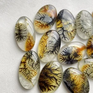 Trillion Cut Scenic Agate Loose Cabochon Wirewrap Gemstone Lab-Created - Picture 1 of 11