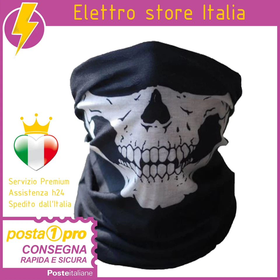 Bandana scaldacollo skull teschio softair - Immagine 1 di 1