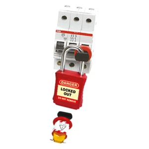LOTO Miniature Circuit Breaker Lockout w/ Outer Wide Pins - Pin Out - Picture 1 of 2