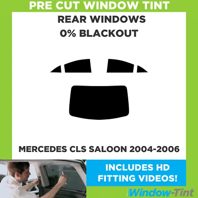 Für Mercedes CLS 4-door Limousine 2004-06 Vorgeschnittene Scheibentönung Heck 0% - Image 1 of 4