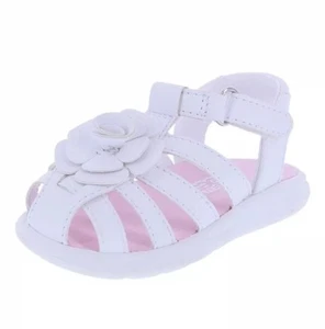 Teeny Toes Baby Girl White Gigi Flower Sandal Size 1W - Picture 1 of 3