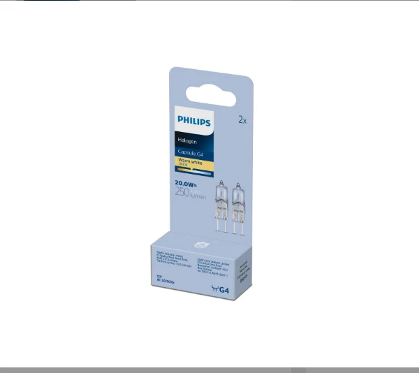Philips G4 Halogen 255lm Clear 20W Capsule - 2 Pack - image 1 of 1