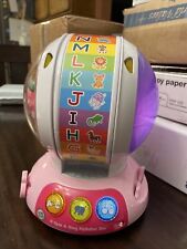 Leap Frog Spin and Sing Alphabet Zoo Discovery Ball ABC Animals Music Pink Works