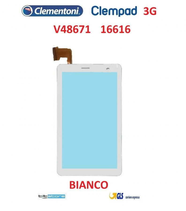 VETRO TOUCH SCREEN PER TABLET IL MIO PRIMO CLEMPAD V48671 16616 - Immagine 1 di 1