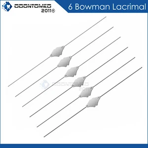 Bowman Lacrimal Probe 6" Surgical ENT 0000-000, 00-0, 1-2, 3-4, 5-6,7-8 Set of 6 - Picture 1 of 3
