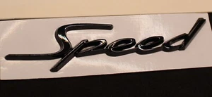 Gloss Black Speed Wing Side Fender Letters Badge Fit For Bentley - Picture 1 of 3