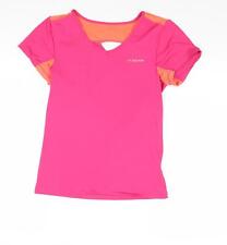 LA Gear Womens Pink Polyester Pullover T-Shirt Size 12 V-Neck Pullover