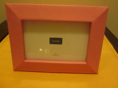 Marco de fotos de cuero rosa nuevo sin caja 4" x 6" ver descripción Foto 1 de 2