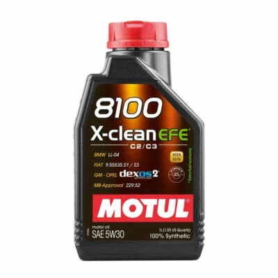 Motul 8100 X-Clean EFE 5w30 Olio Motore 100% Sintetico Acea C2 C3 Fuel Eco