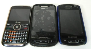 Lot of 3 Vintage Cell Phones Pantech AT&T Samsung Parts Repair As Is - Picture 1 of 5