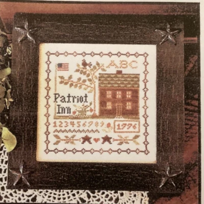CHART PATTERN Patriot Inn Cross Stitch Sampler NEW Little House Needleworks - Image 1 of 4