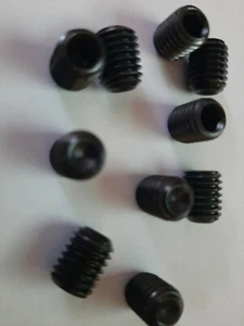 10 PCS M8X10 SOCKET CUP POINT GRUB SCREWS HEX ALLEN SET SCREWS BLACK - Picture 1 of 1