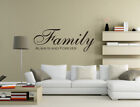 Family Always and Forever Wall Stickers Vinyl Art Mural Decal Quotes UK pq202