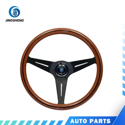 Italy Lenkrad Deep Corn Holz schwarze Speichen 350mm - Bild 1 von 3