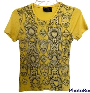 Philipp Plein Couture Skull Tee T-shirt womens Sz M Embellished rhinestone - Picture 1 of 7