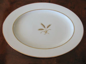 Rosenthal Bountiful Germany-Wheat Center,Gold Rim- 17 1/2" Oval Serving Platter - Picture 1 of 7