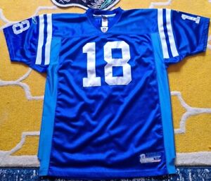 Indianapolis Colts Jersey Adt L/Blu Peyton Manning #18 NFL Ftball Mns Size 52