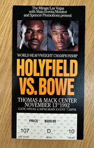 Evander Holyfield vs. Riddick Bowe Original Boxing Fight Collectible Ticket 1992 - Picture 1 of 2