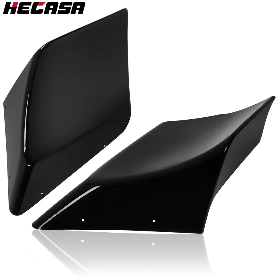 Vivid Black Stretched Extended Side Covers For Harley Street Road Glide 89-13 Foto 1 de 4
