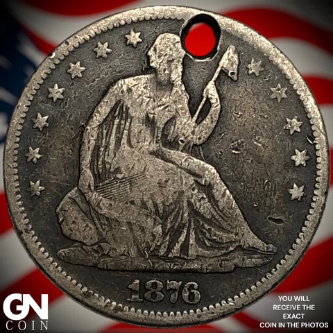 1876 S Seated Liberty Half Dollar  Q6962 Cover